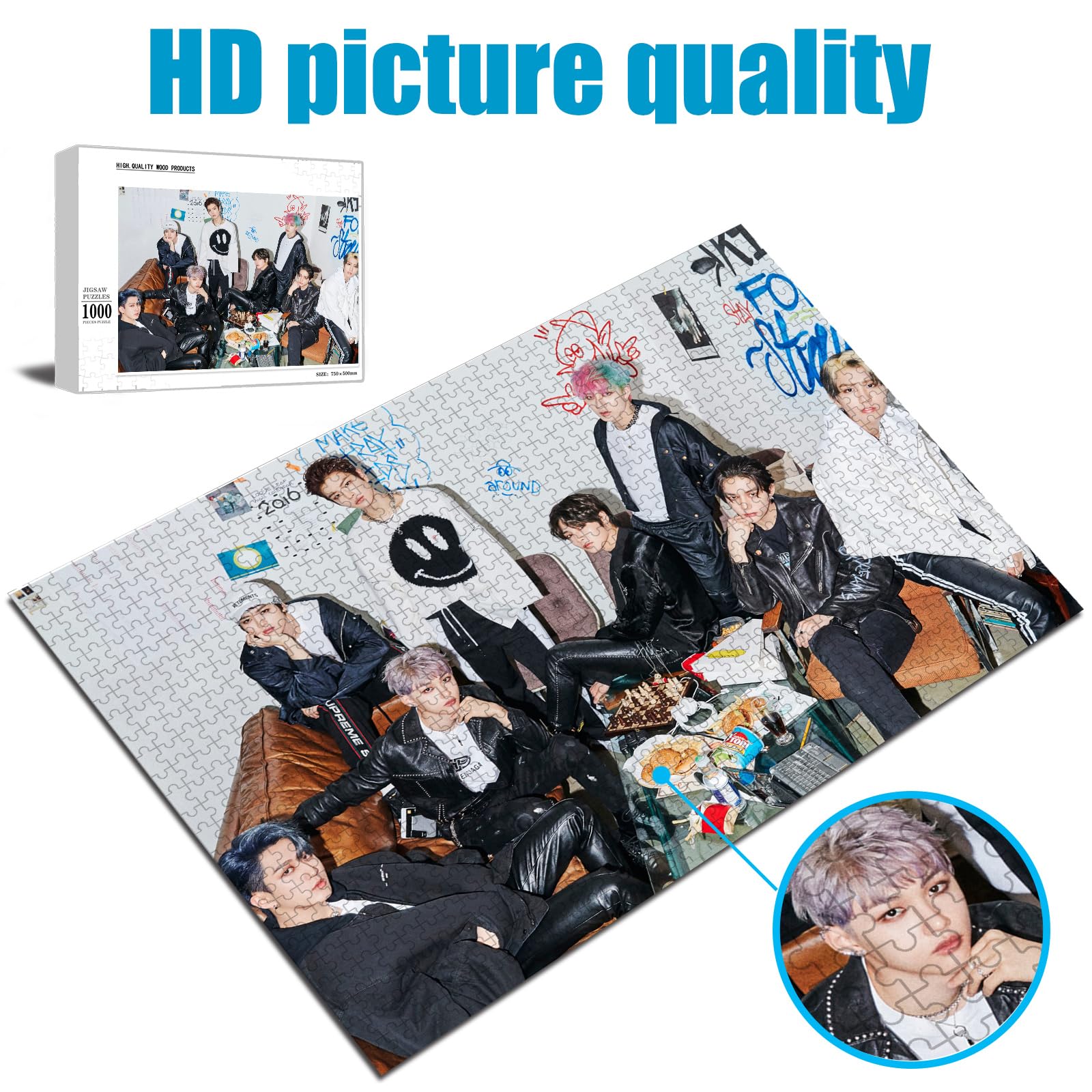 Amazon.co.jp: Kpop Stray キッズ 木製ジグソーパズル 1000ピース 木製